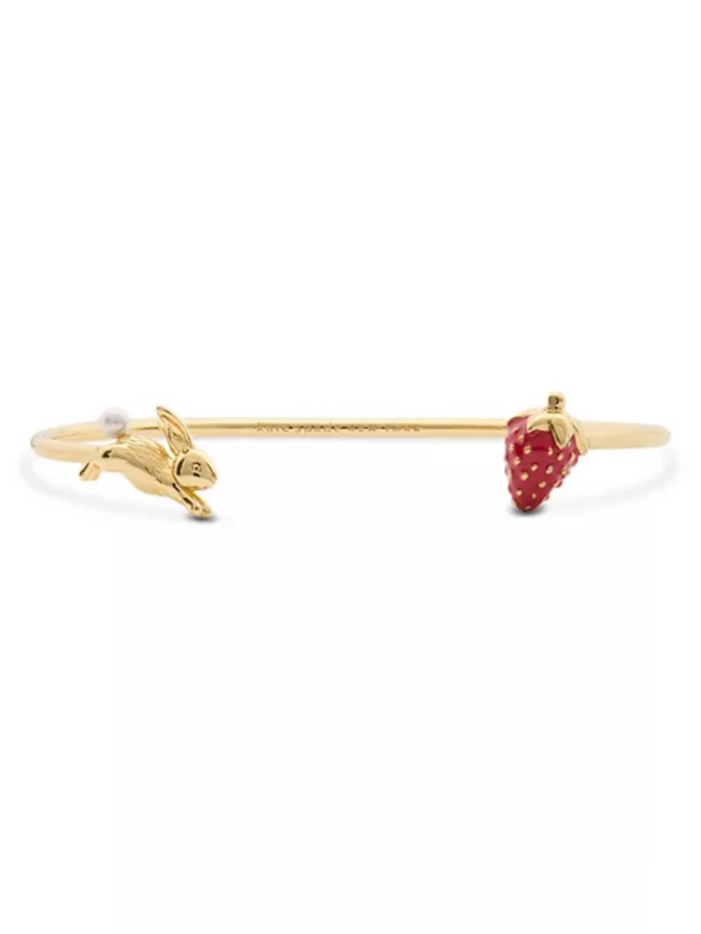 Kate Spade Secret Garden Strawberry and Bunny Cuff Bracelet NWT